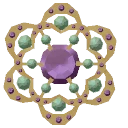 Amethyst Flower Brooch from Dressmaker