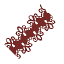 Bordeaux Red Zig Zag Lace from Dressmaker