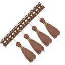 Brown Tassel Trim from Dressmaker