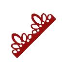 Deep Red Tiara Lace Trim from Dressmaker