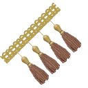 Gold Tassel Trim from Dressmaker