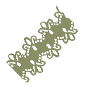 Olive Green Zig Zag Lace from Dressmaker
