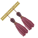 Purple Tassel Trim from Dressmaker