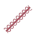 Rose Pink Looping Lace from Dressmaker