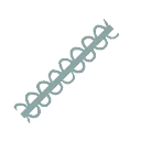 Sea Mist Blue Looping Lace from Dressmaker