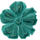 Teal Ribbon Flower from Dressmaker