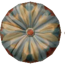 Teal Tulip Embroidered Button from Dressmaker