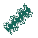 Teal Zig Zag Lace from Dressmaker
