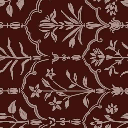 Crimson Geometric Floral Velvet from Dressmaker