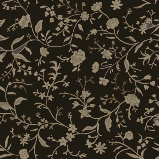 Ebony and Gold Floral Cotton from Dressmaker