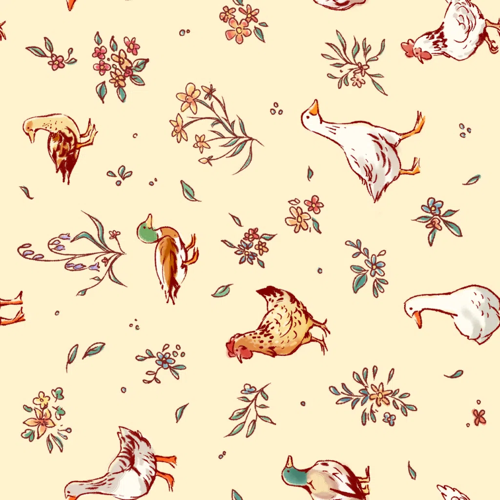 Friends of a Feather Cotton Print from Dressmaker