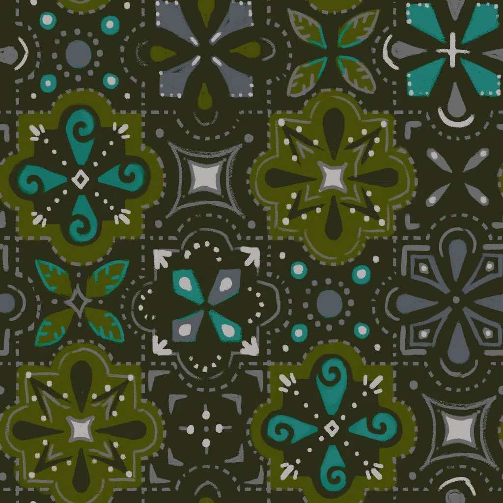 Green Kaleidoscope Embroidered Cotton from Dressmaker
