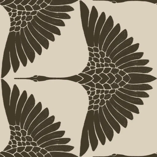 Heron Migration Printed Cotton from Dressmaker
