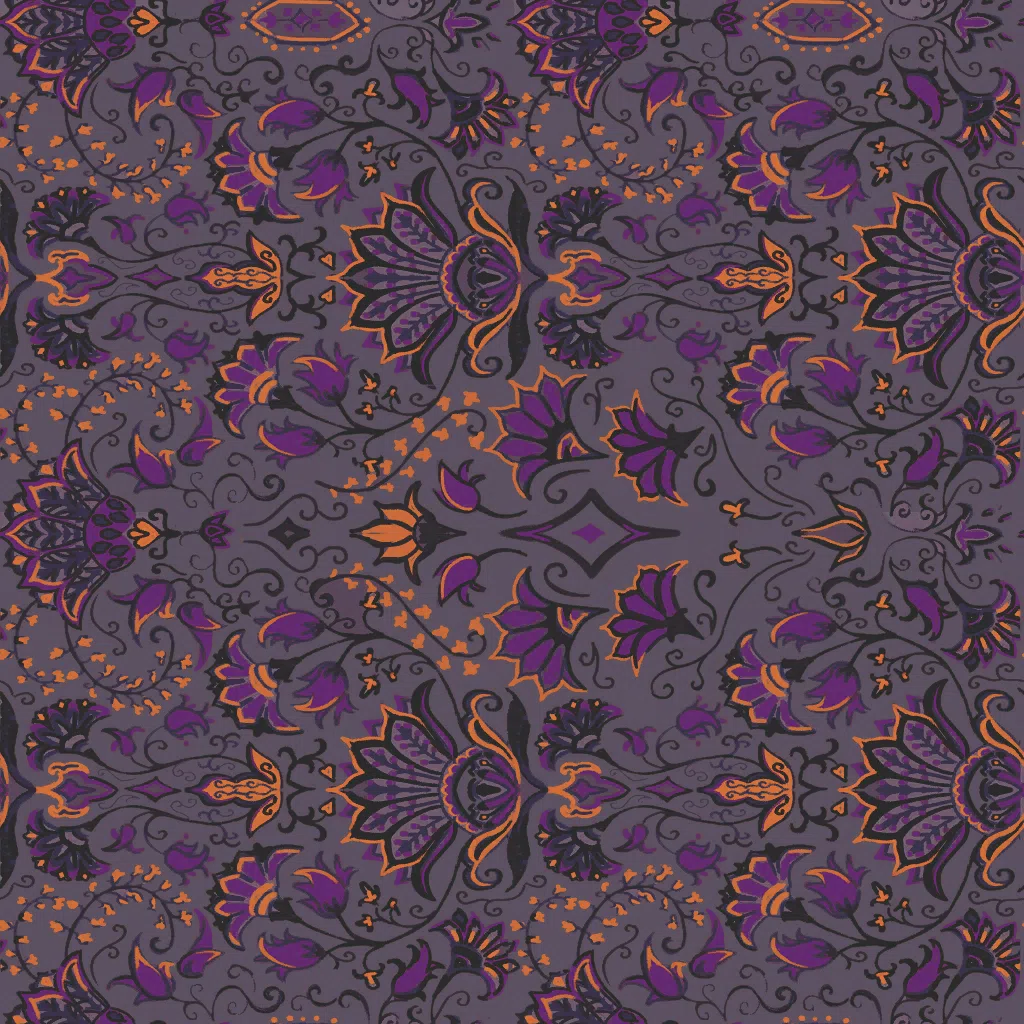Purple Floral Burnout Velvet from Dressmaker