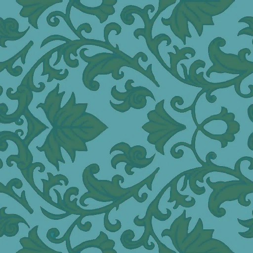 Teal Diamond Filigree Silk from Dressmaker