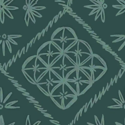 Teal Embroidered Diamond Cotton from Dressmaker