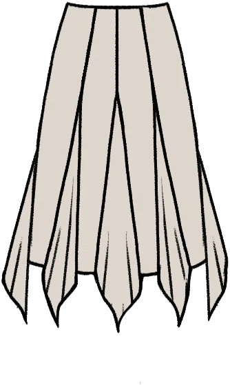 Handkerchief Godet Skirt from Dressmaker