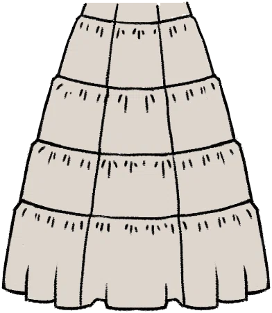 Puffy Gathered Tiered Skirt from Dressmaker