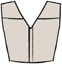 V Neck Yoked Shirt from Dressmaker